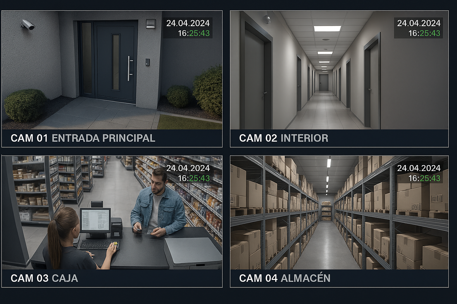 Vista general de cámaras de seguridad